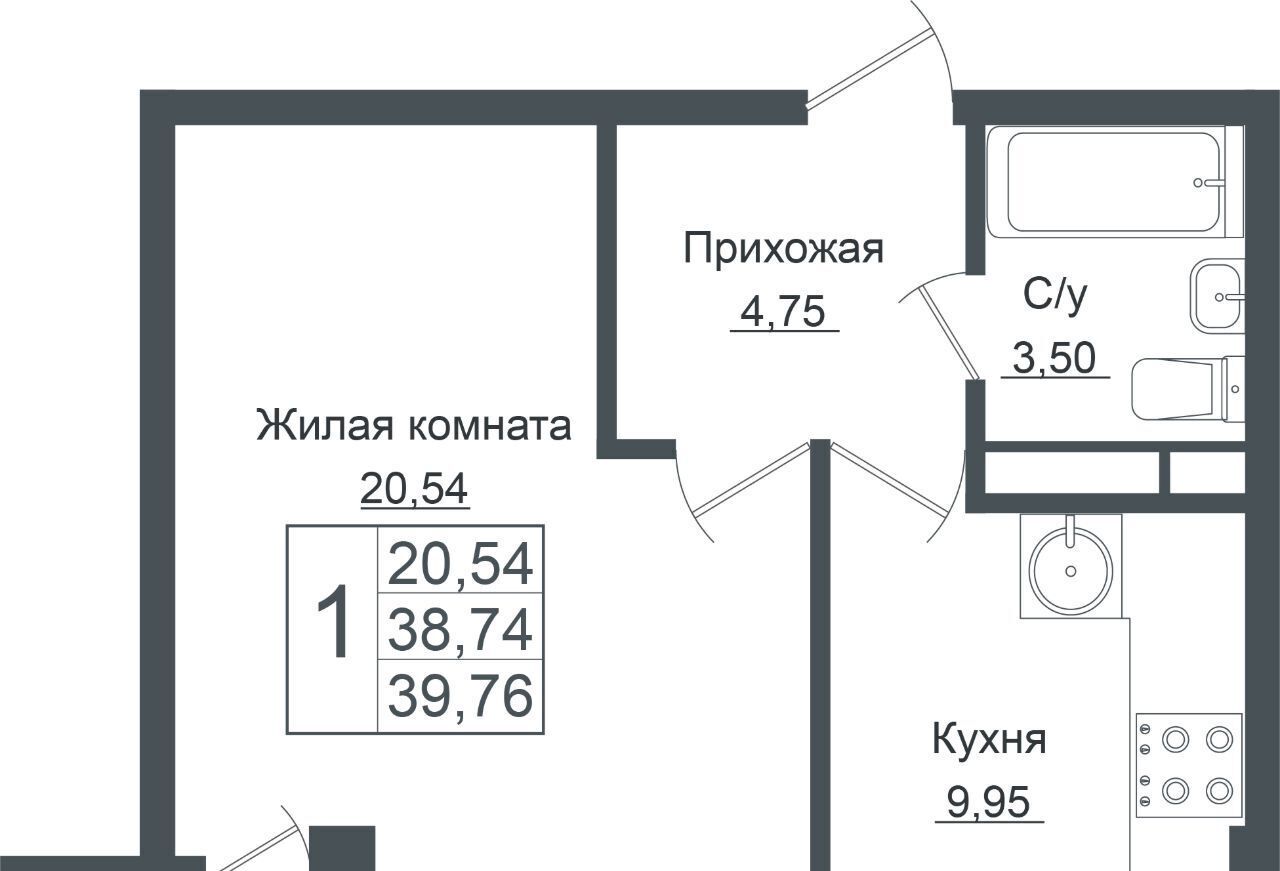 квартира г Краснодар р-н Прикубанский ул Карпатская 1 фото 1
