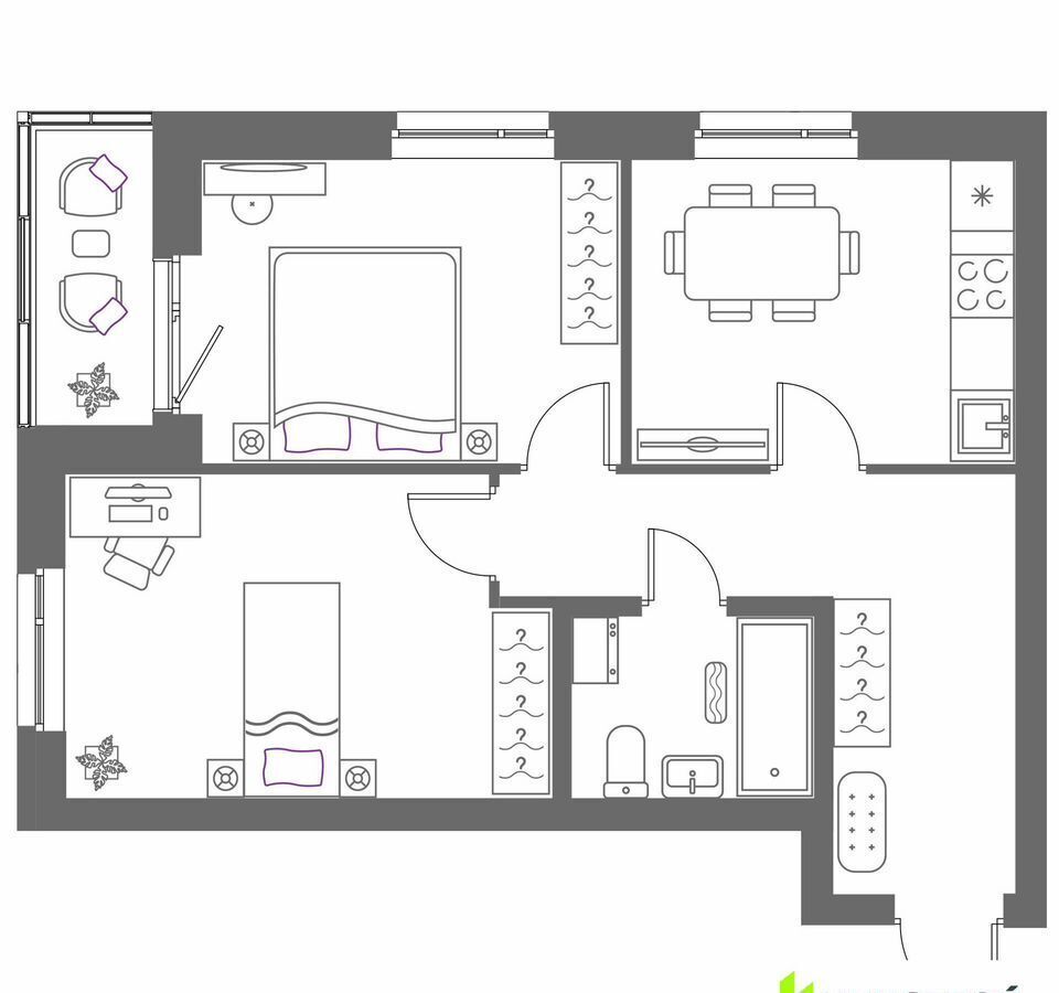 квартира г Екатеринбург р-н Верх-Исетский ул Крауля блок-секция 1. 2 фото 1