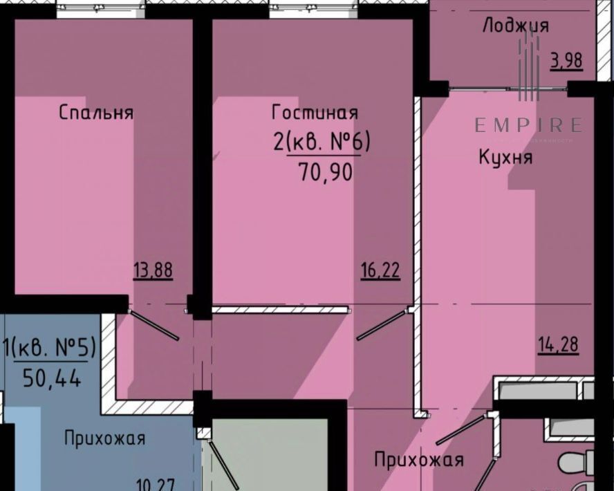 квартира г Грозный р-н Заводской пр-кт им В.В.Путина 5 фото 1