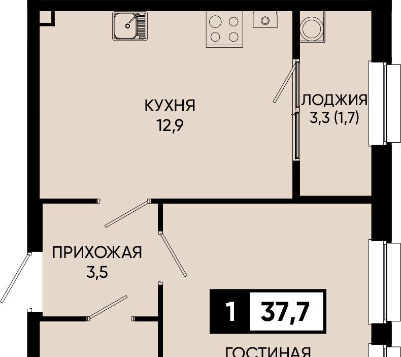 квартира г Кисловодск п Аликоновка ул Рассветная фото 1