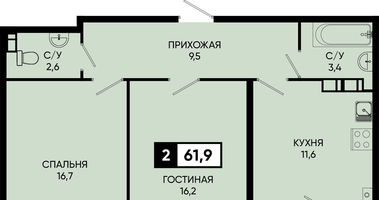квартира г Кисловодск п Аликоновка ул Рассветная фото 1