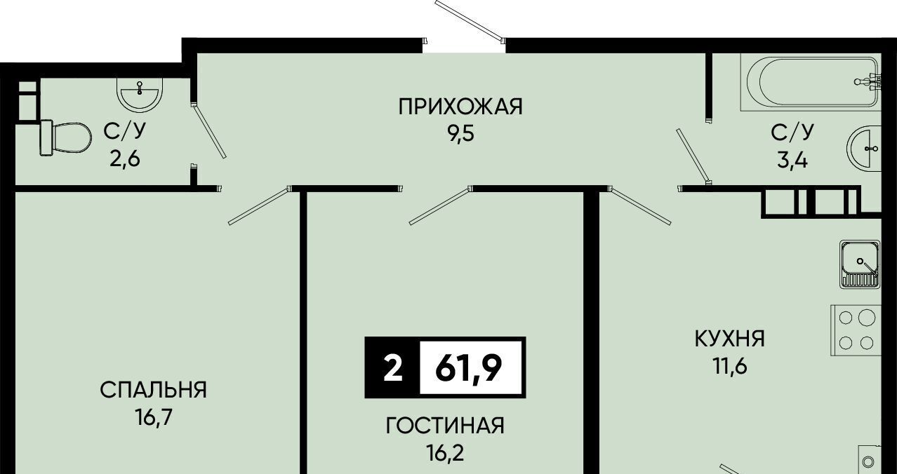 квартира г Кисловодск п Аликоновка ул Рассветная фото 1