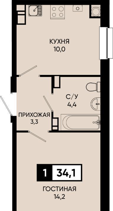 квартира г Кисловодск п Аликоновка ул Рассветная фото 1