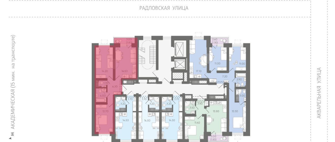 квартира г Санкт-Петербург метро Академическая ул Радловская фото 2