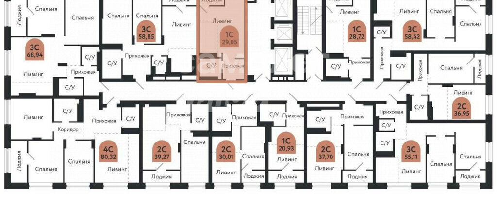 квартира г Томск р-н Ленинский пр-кт Ленина 206в ЖК «Квартал 1604» фото 7