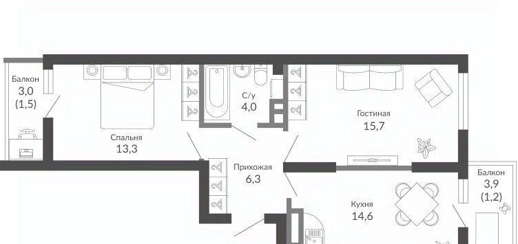 квартира г Новороссийск р-н Центральный ул Куникова 47г фото 1