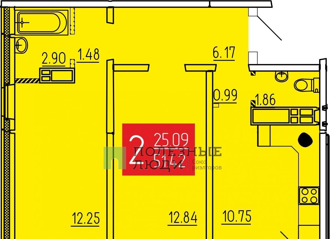 квартира г Курган мкр 5-й п Заозерный жилрайон, 35Б фото 2