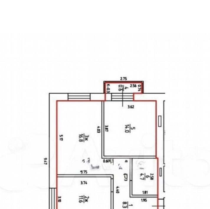 квартира г Пионерский ул Октябрьская 3б/1 фото 2
