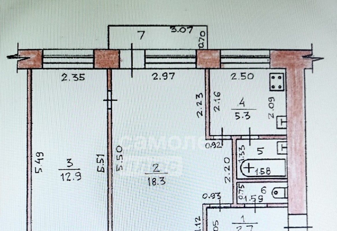 квартира г Тамбов р-н Советский ул Интернациональная 71 фото 2