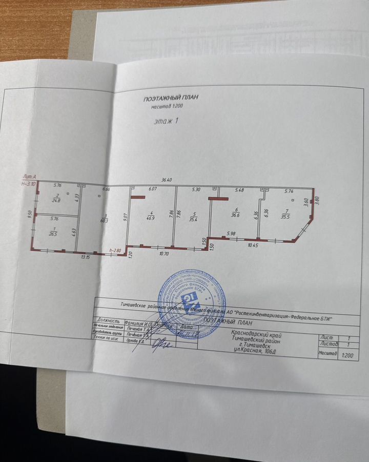 торговое помещение р-н Тимашевский г Тимашевск ул Красная 106д Тимашевское городское поселение фото 11