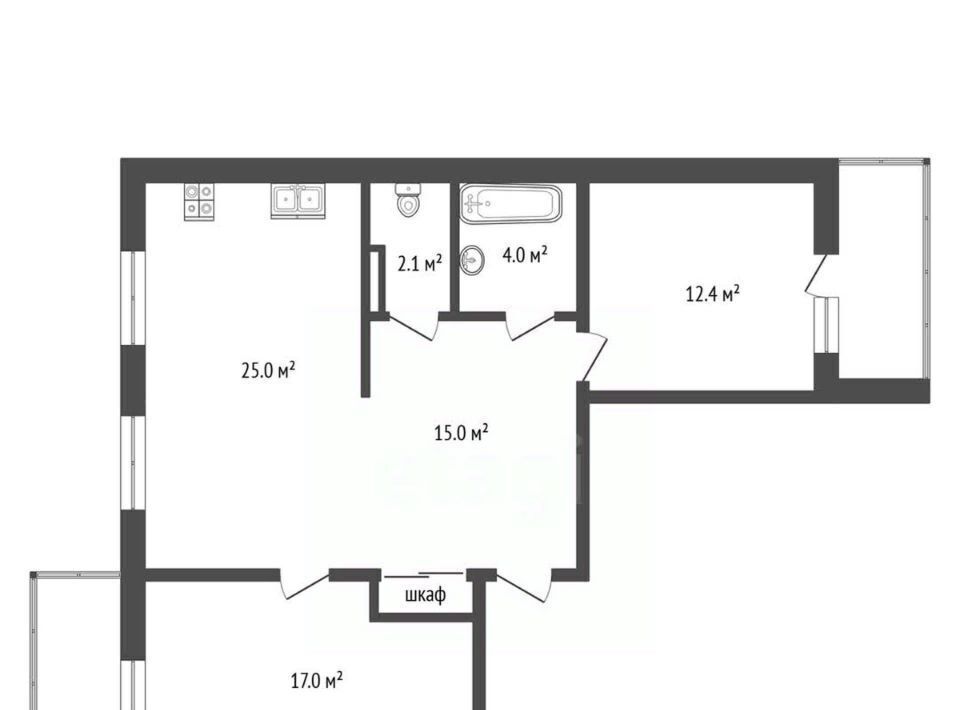 квартира г Омск р-н Кировский ул 3-я Енисейская 32 фото 2