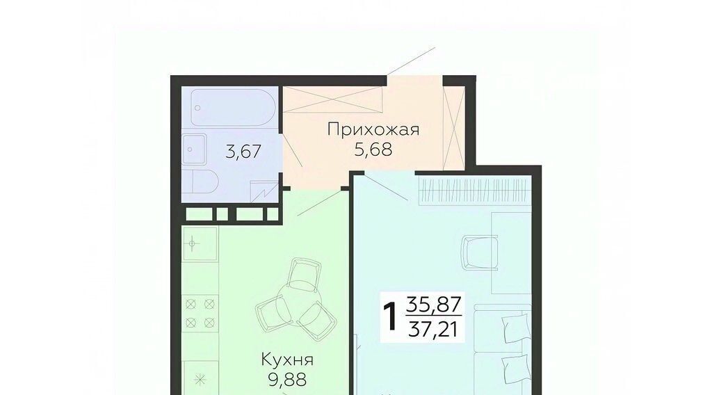 квартира г Воронеж р-н Коминтерновский ул 45 стрелковой дивизии 113 фото 1