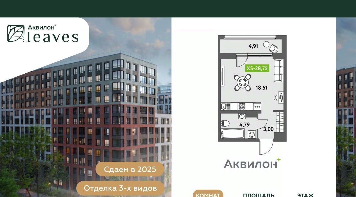 квартира г Санкт-Петербург ул Среднерогатская 11к/2 Звездная фото 1