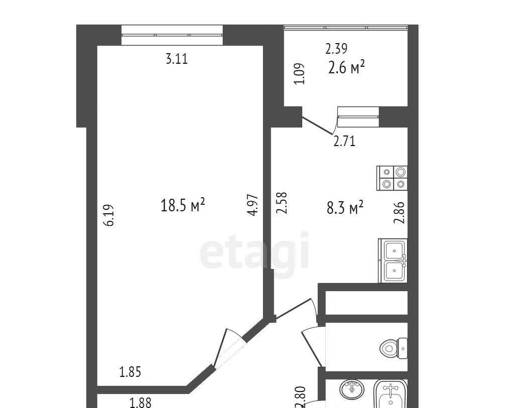 квартира р-н Жуковский г Кременки ул Молодежная 1/1 фото 19