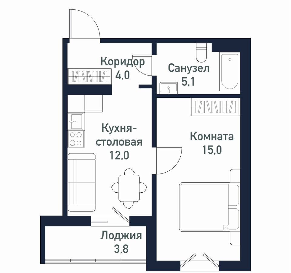квартира г Челябинск Западный ул. им. младшего сержанта Сухарева, д. 8 фото 1
