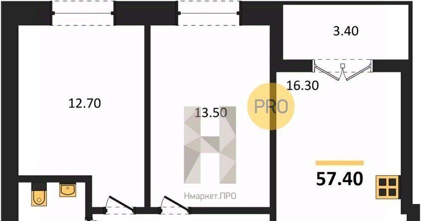 квартира г Калининград р-н Центральный ул Сержанта Мишина 83к/2 фото 2