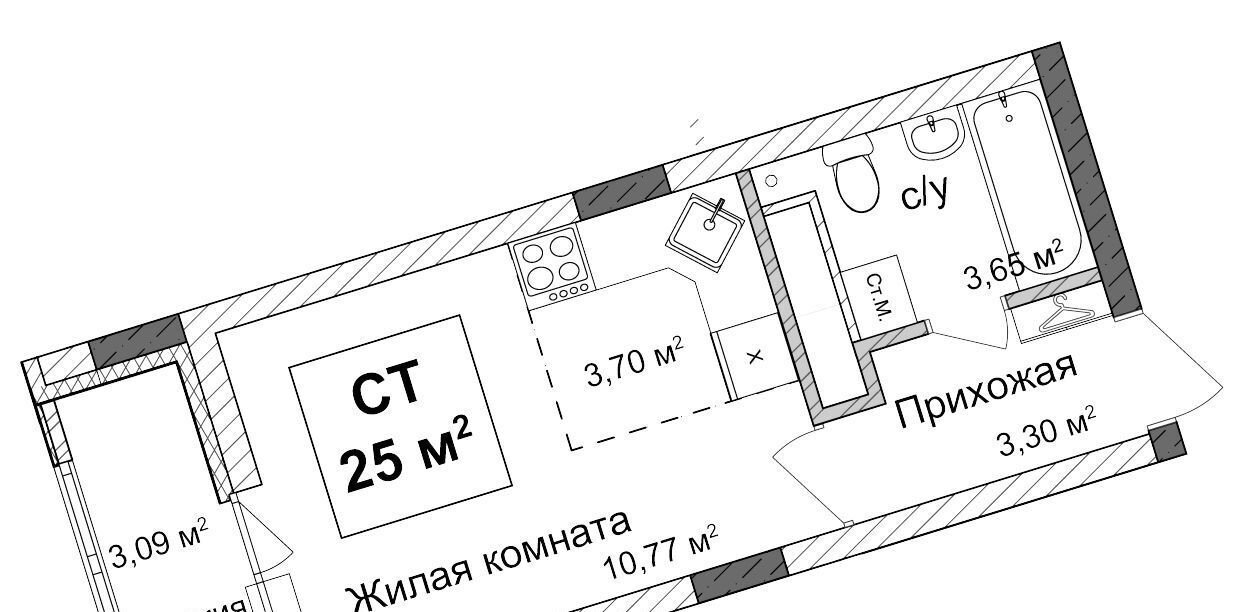 квартира г Нижний Новгород п Высоково Горьковская ЖК «Подкова на Ванеева» жилрайон фото 1