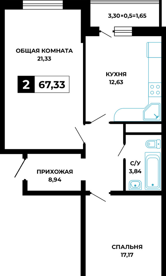 квартира г Новороссийск р-н Южный ЖК «Кутузовский» Строящийся жилой дом фото 10