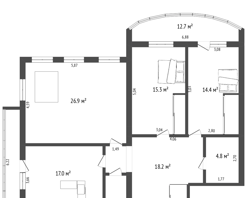 квартира г Ставрополь р-н Октябрьский 13-й м-н, Розы Люксембург, 3 фото 19
