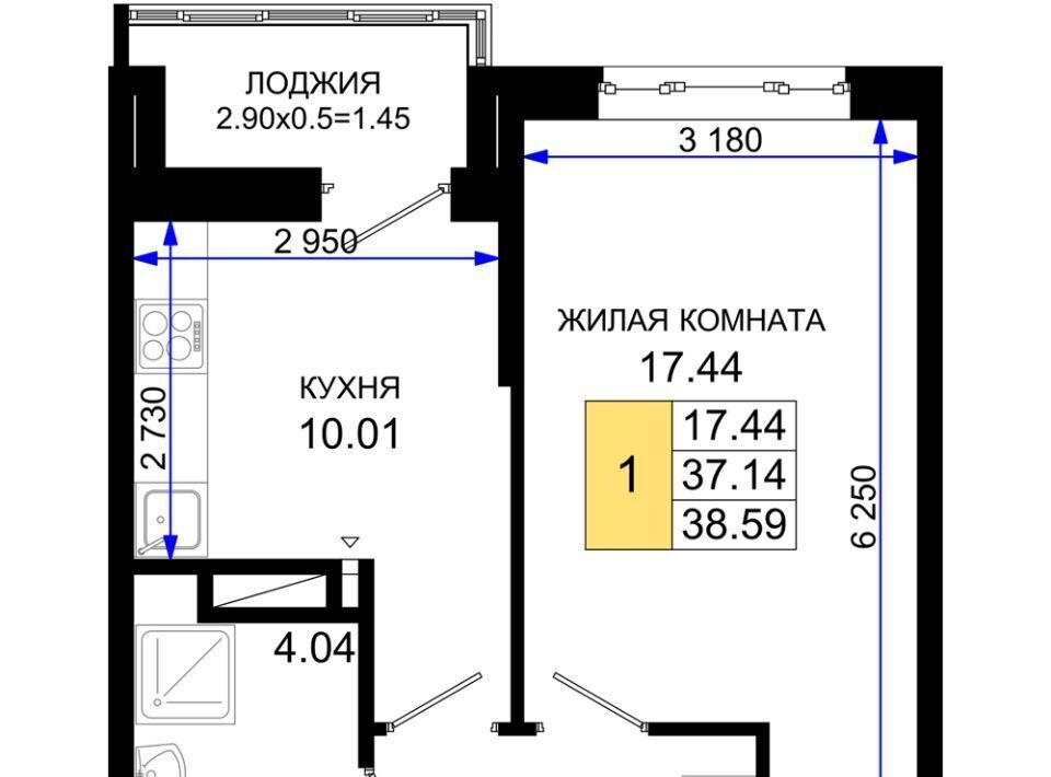 квартира г Ростов-на-Дону р-н Октябрьский пер Нефтекачка ЖК «Октябрь Парк» фото 1
