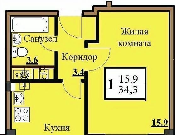 квартира г Ессентуки Микрорайон Северный микрорайон «Северный-2» фото 1