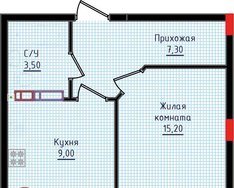 квартира г Ставрополь р-н Промышленный Юго-Западный ул Якова Андрюшина 6 ЖК «Суворов» фото 2