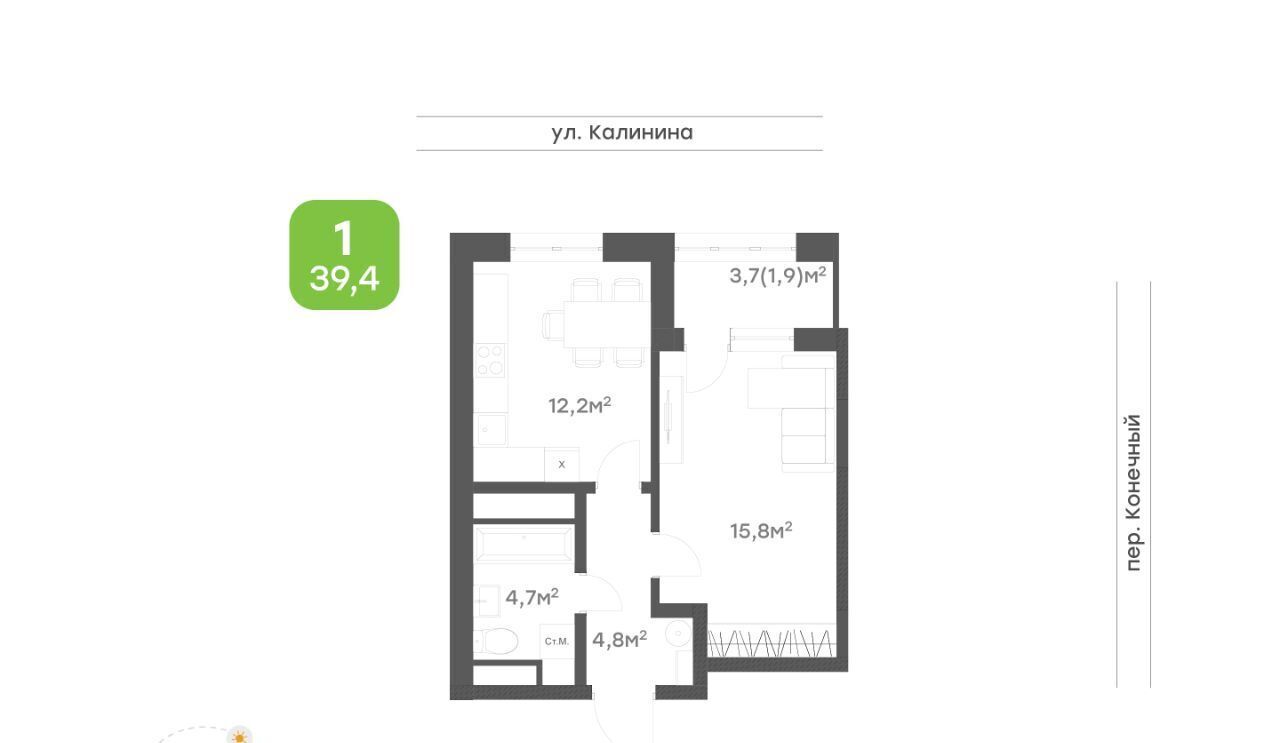 квартира г Хабаровск р-н Центральный ул Калинина фото 1