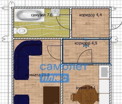 квартира г Бийск ул Стахановская 2/4 фото 2