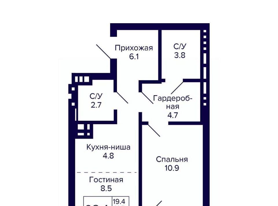 квартира г Новосибирск Студенческая пер 18-й Бронный 16 фото 1