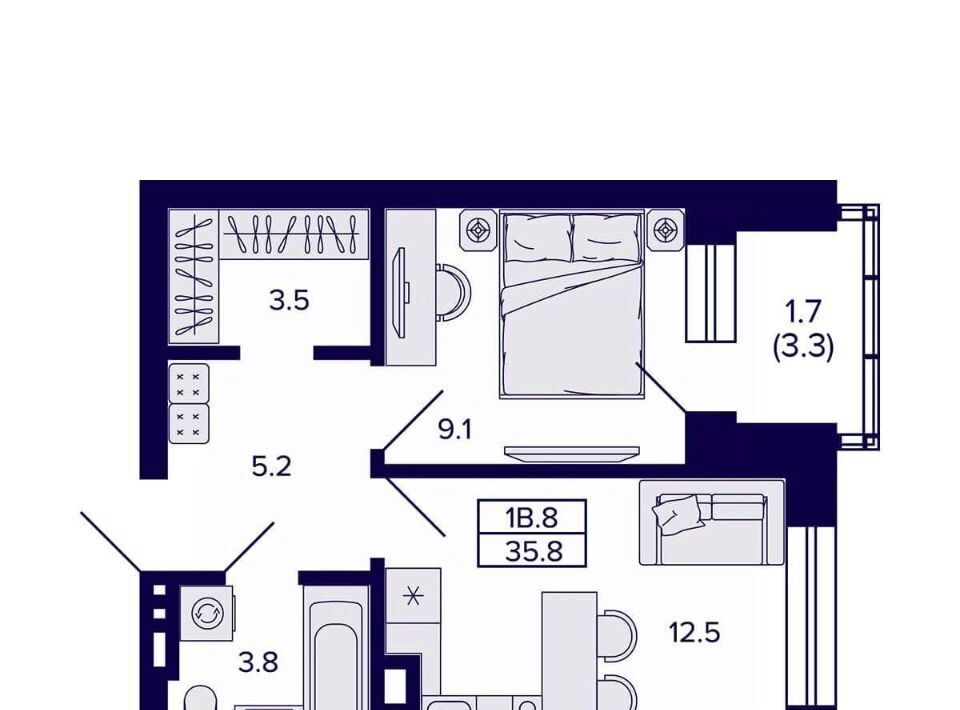 квартира г Новосибирск пер 18-й Бронный 16 Площадь Маркса фото 2