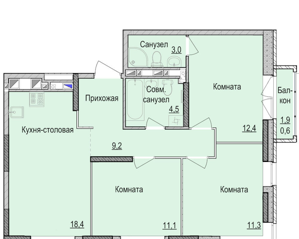 квартира г Ижевск пер Индустриальный 35а фото 1