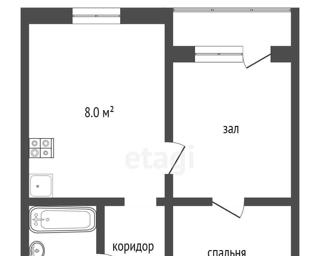 квартира г Кисловодск проезд Цандера 4 фото 14