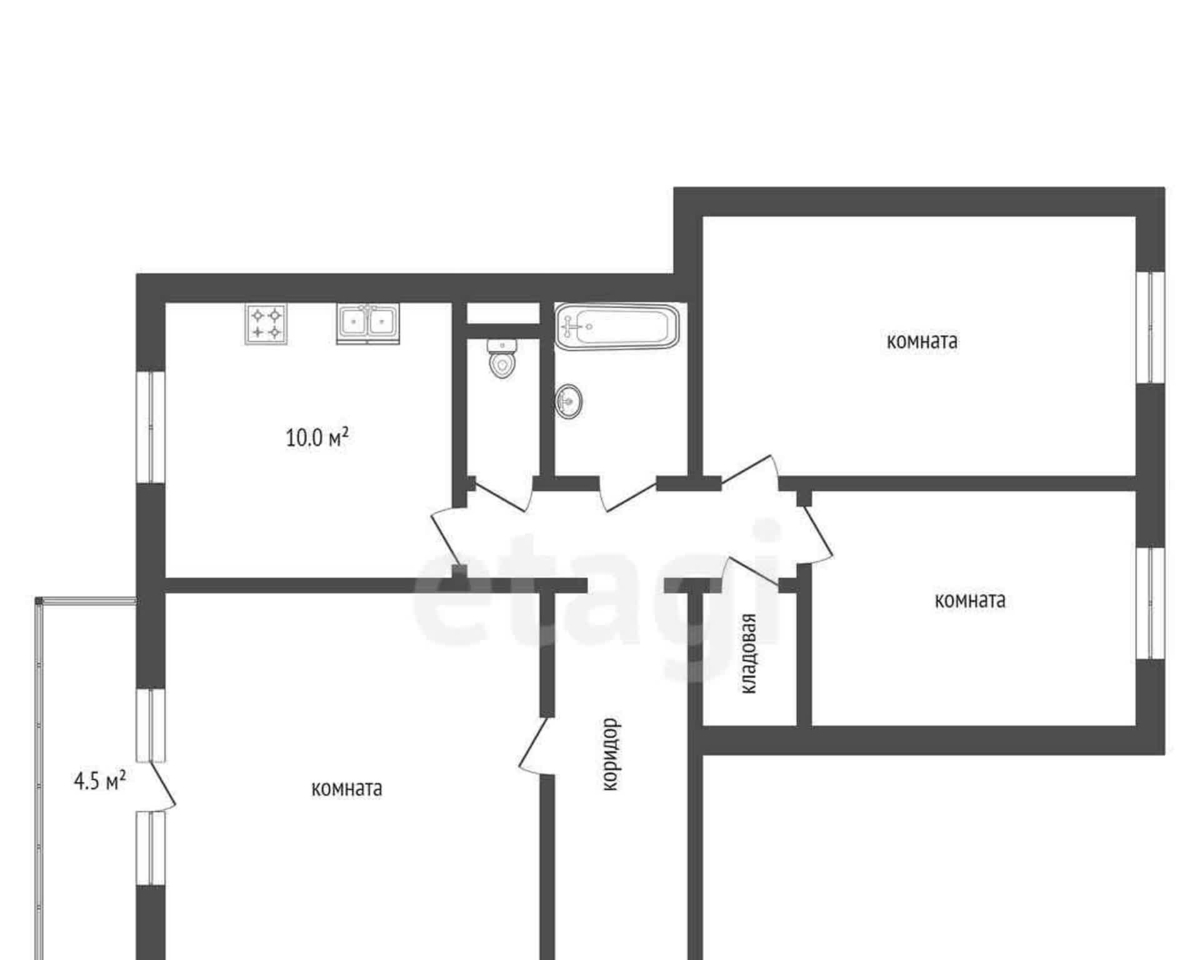 квартира г Чебаркуль ул Санаторий УралВО 44 фото 35