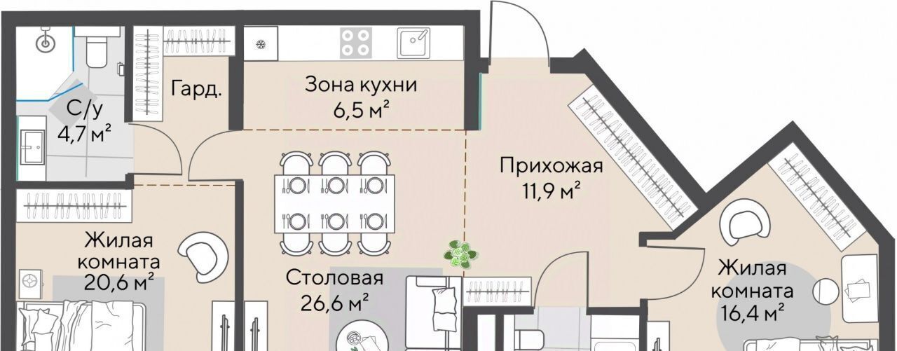 квартира г Екатеринбург Геологическая Парковый Никольский жилой комплекс фото 1