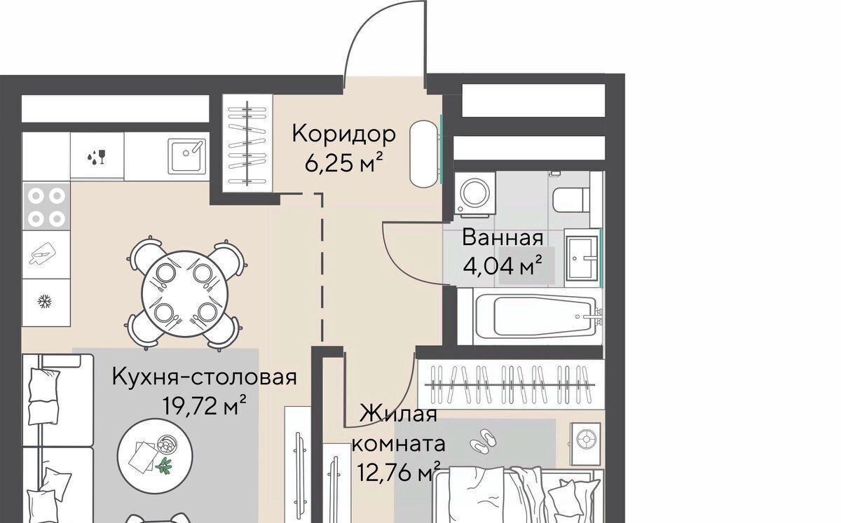 квартира г Екатеринбург Эльмаш ЖК Изумрудный Бор Проспект Космонавтов, жилрайон фото 1