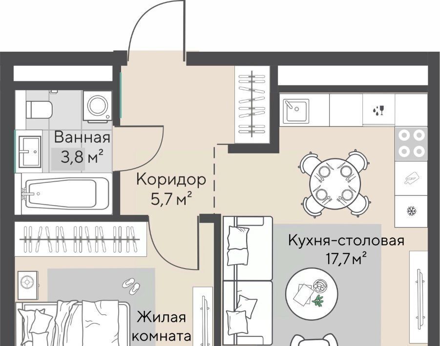 квартира г Екатеринбург Эльмаш ЖК Изумрудный Бор Проспект Космонавтов, жилрайон фото 1