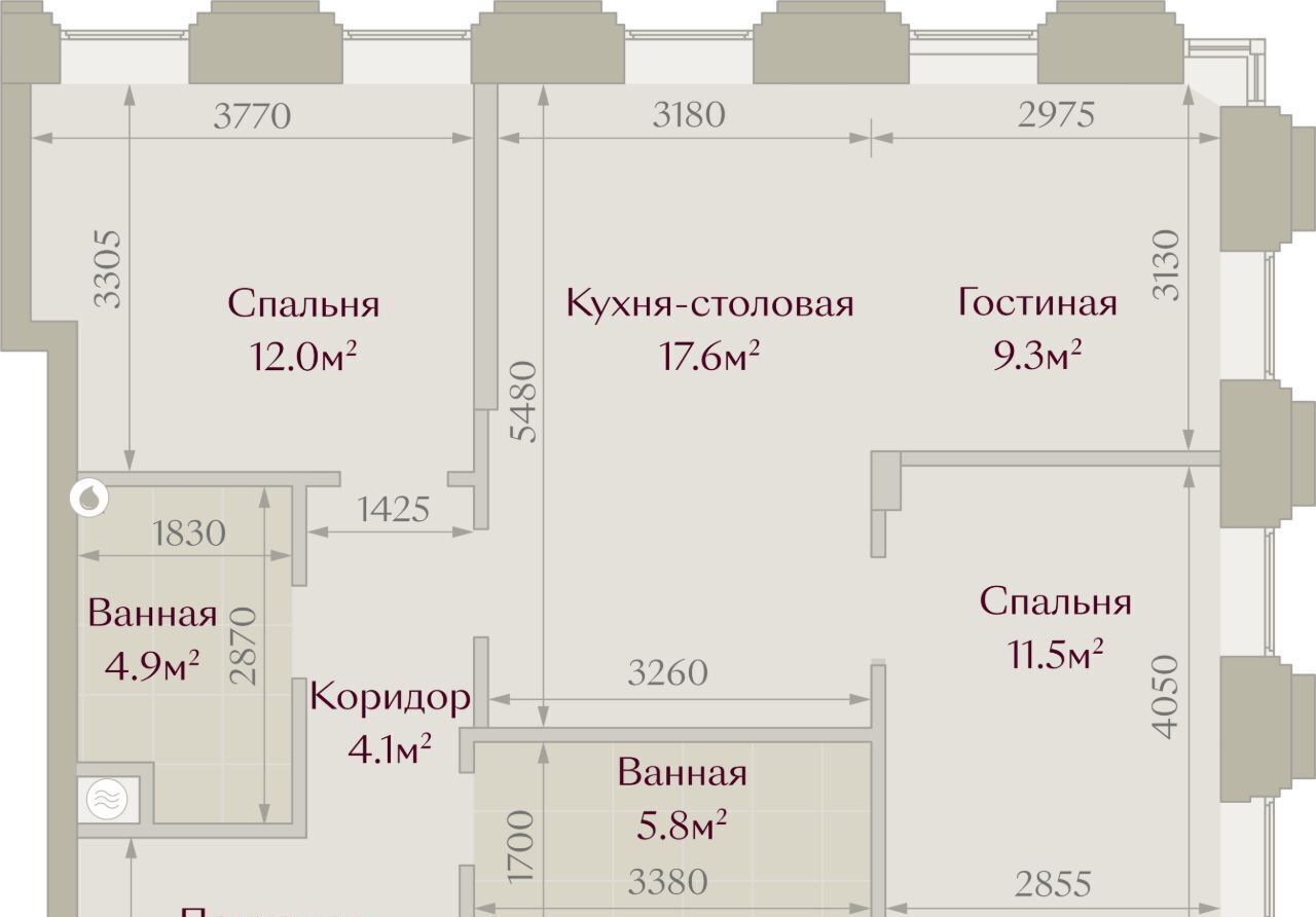 квартира г Казань метро Площадь Тукая пер Щербаковский 5 фото 3