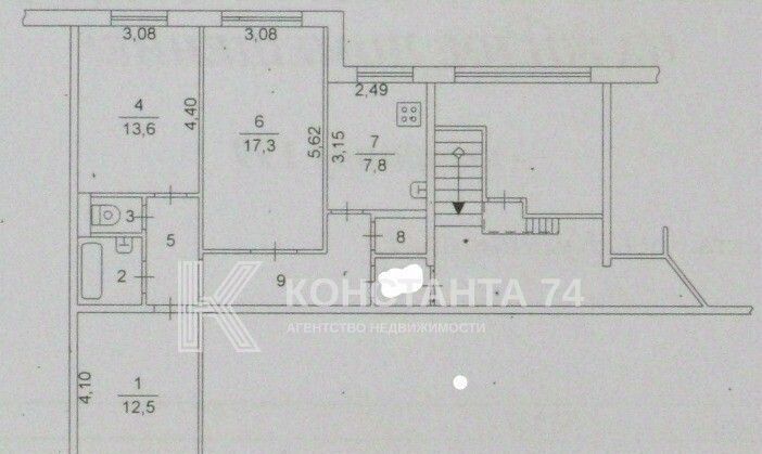 квартира г Челябинск р-н Советский ул Кузнецова 15 фото 2