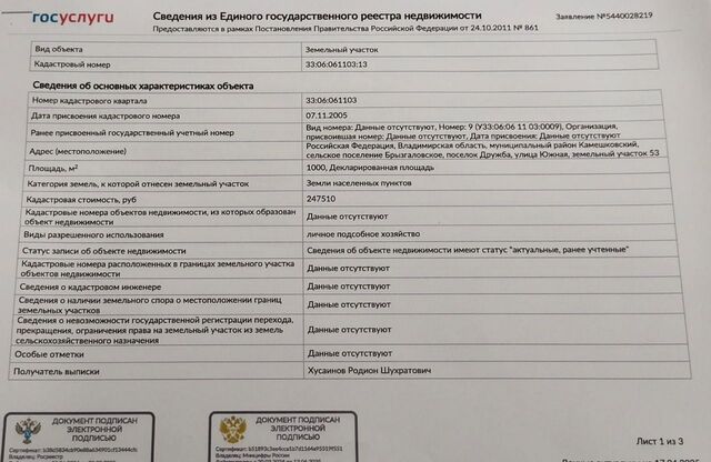 п Дружба ул Южная Камешковский округ, муниципальное образование Брызгаловское, Камешково фото