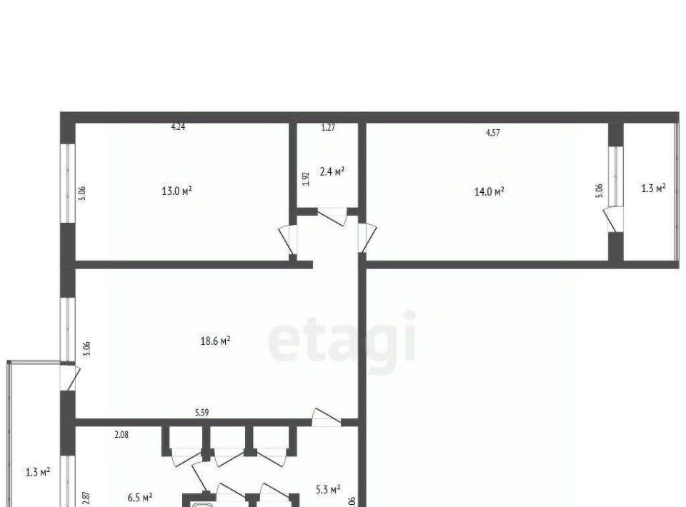 квартира г Саранск р-н Пролетарский ул Воинова 22 фото 2