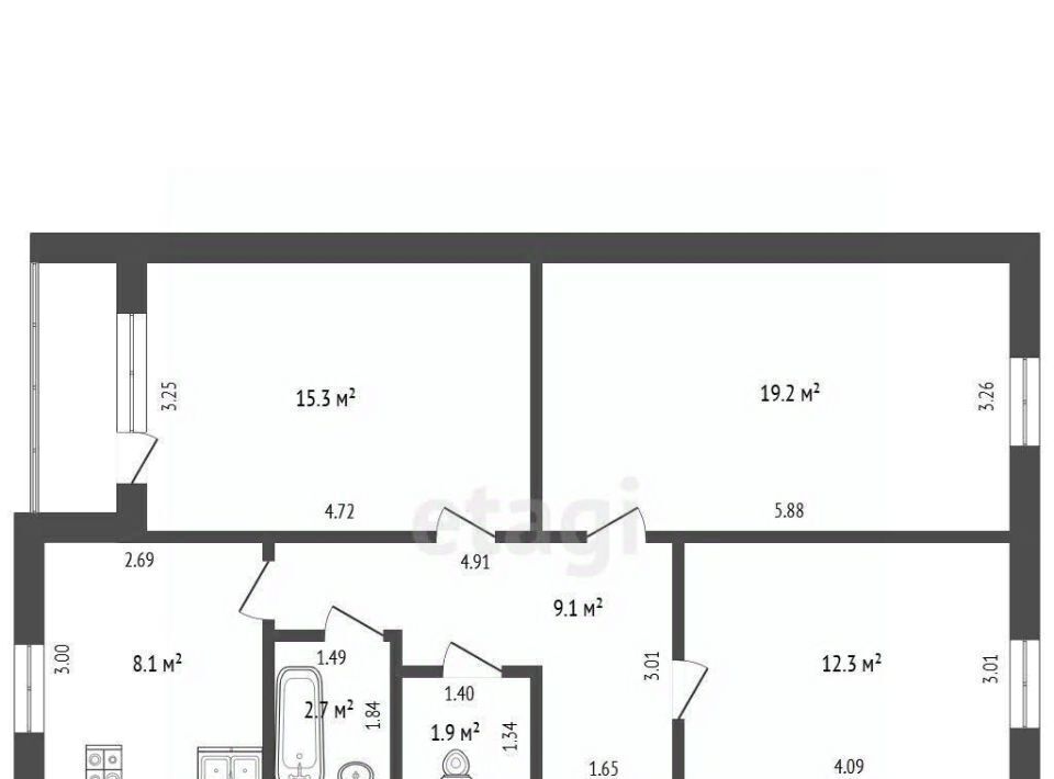 квартира г Новый Уренгой мкр Дружба 2/9 фото 2