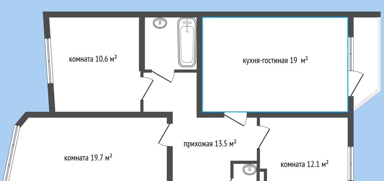 квартира г Екатеринбург Химмаш ул Славянская 51 м-н фото 23