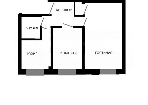 квартира г Тула р-н Пролетарский проезд 2-й Гастелло 15 фото 9