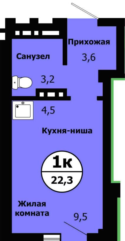 квартира г Красноярск р-н Свердловский Тихие зори ул Лесников 49 ЖК «Тихие зори (Красстрой)» фото 3