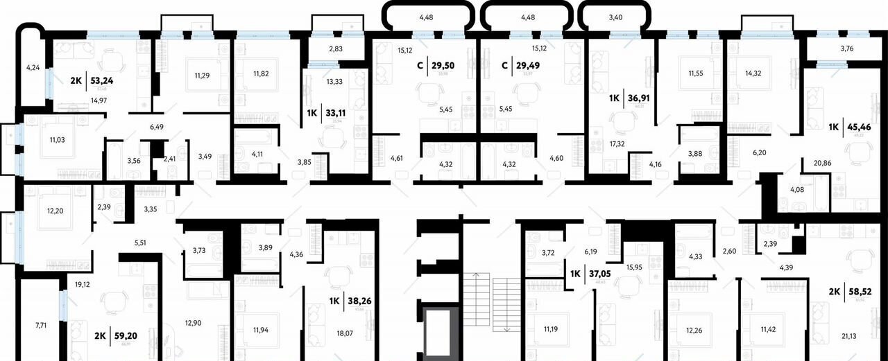 квартира г Тюмень р-н Калининский ул Василия Малкова 32 фото 2