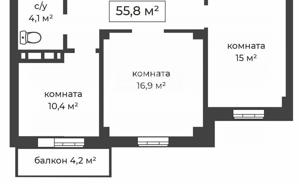 квартира г Челябинск р-н Курчатовский ул 40-летия Победы 3 фото 26