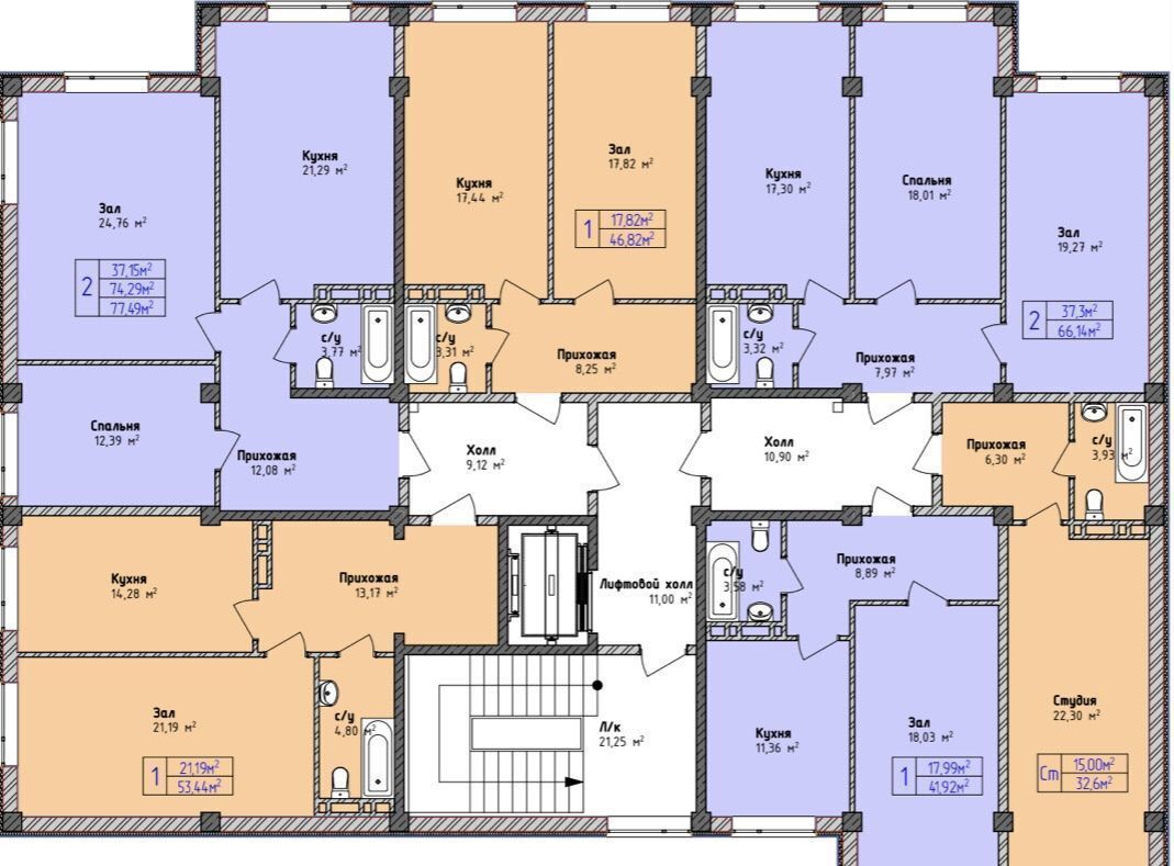 квартира г Махачкала р-н Кировский туп 1-й Хвойный 16 мкр-н Караман-5 фото 7