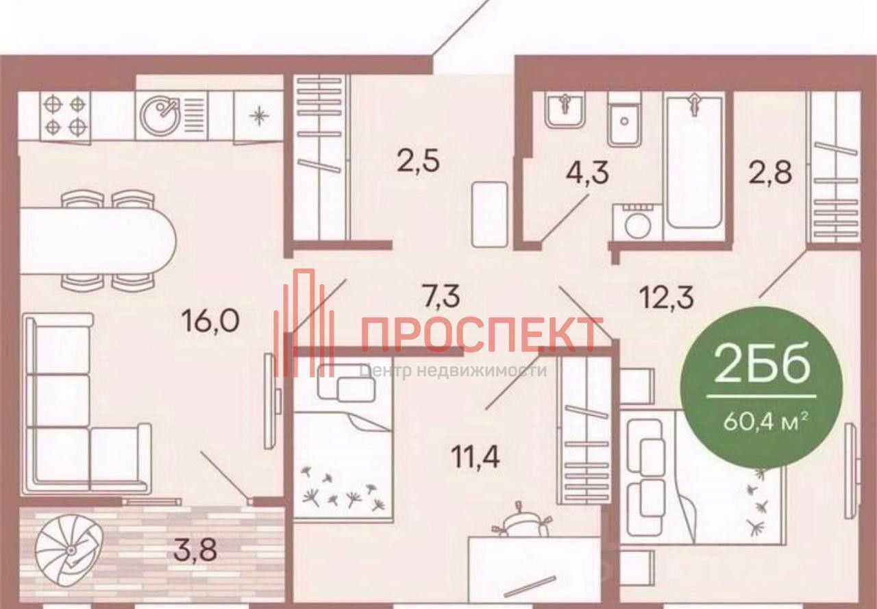 квартира г Пенза р-н Железнодорожный ул Измайлова 38к/4 фото 26