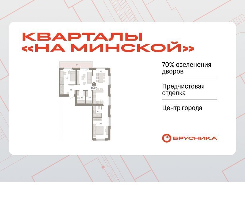 квартира г Тюмень жилой комплекс На Минской фото 1