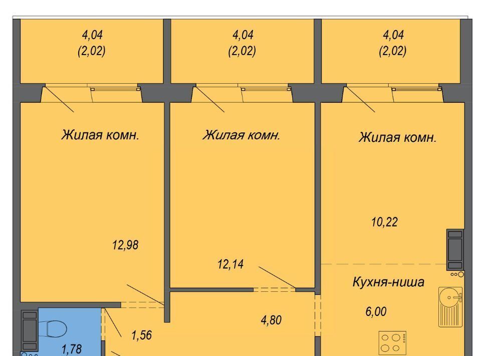 квартира г Хабаровск р-н Железнодорожный ул Совхозная 73/5 фото 1